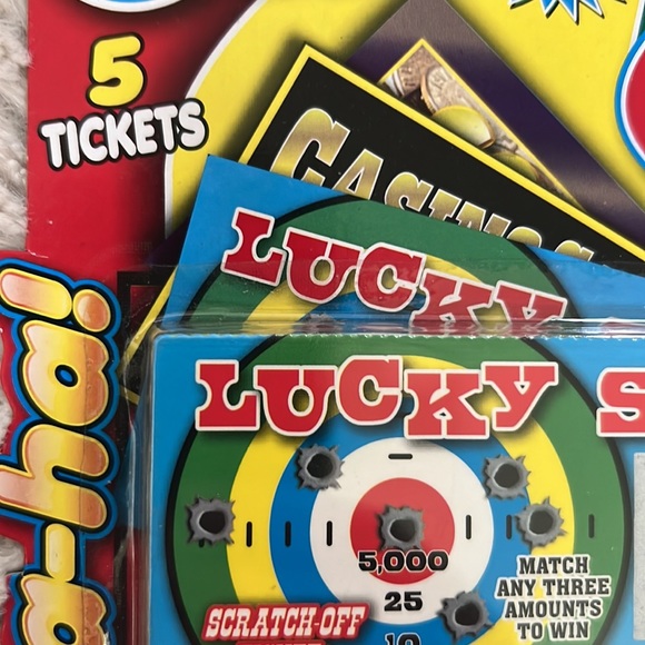 Fake Lottery Ticket Scratch Tickets (5 Tickets) Prank Gag Winning Tickets - Picture 2 of 16